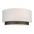 Z-Lite Jade 2 Light Wall Sconce, Factory Bronze & White Linen 196-2S